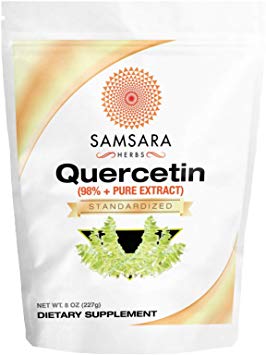 Samsara Herbs Quercetin 98%+ Pure Extract Powder (8oz/226g) - Equal to 114 x 500mg Capsules | Allergies | Histamine | Inflammation