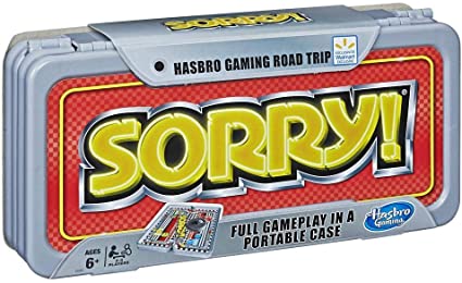 Sorry! Classic Hasbro Game Road Trip Travel Edition