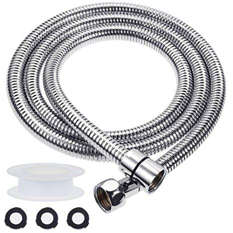 Rovtop Stainless Steel Shower Hose 1.5m Flexible Hose Handheld Shower Hose (G1/2)