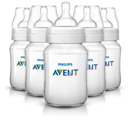 Philips AVENT Classic Plus BPA Free Polypropylene Bottles 9 Ounce Pack of 5