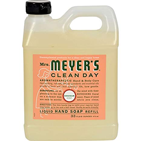 Mrs. Meyer s Liquid Hand Soap Refill - Geranium - 33 lf oz - Flowery garden-fresh scent - Hands have never had it so good