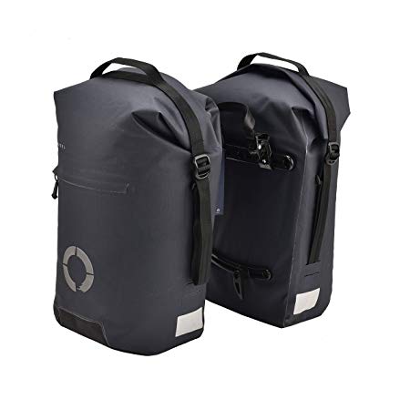 Roswheel Tour Series Clip-On Quick-Release All Weather Bike Bag/Panniers (No Rain Cover Needed)