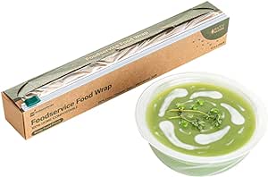 Restaurantware Basic Nature 12" x 200' Food Wrap 1 Microwavable Cling Wrap - With Built-In Slide Cutter Freezable Clear Plastic Kitchen Food Wrap Durable For Restaurant Cafes And Delis