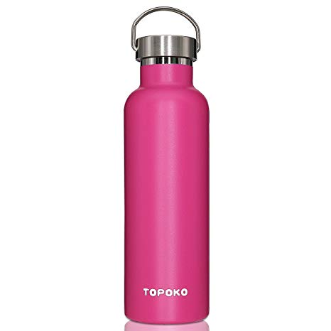 TOPOKO 25 oz Stainless Steel Vacuum Insulated Water Bottle, Keeps Drink Cold up to 24 Hours & Hot up to 12 Hours, Leak Proof and Sweat Proof. Large Capacity Sports Bottle