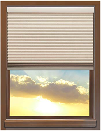 Linen Avenue U6MU2000B42 Custom Cordless 20 W x 36 to 42 H Muslin Blackout Cellular Shade