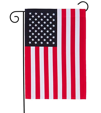 Zcutt Home Goods American Garden Flag - USA Stars and Stripes - 2.5" W X 18" H - 100% 300D Polyester Fabric - Double sided