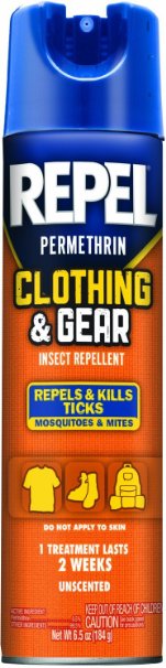 Repel Permethrin Clothing & Gear Insect Repellent Aerosol, 6.5-Ounce, HG-94129 (2 Pack)