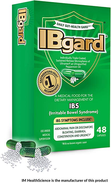 IBgard® for Irritable Bowel Syndrome (IBS) Symptoms Including, Abdominal Pain, Bloating, Diarrhea, Constipation, 48 Capsules