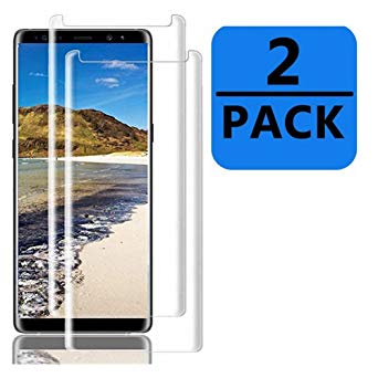 Samsung Galaxy Note 9 Screen Protector - OLINKIT [3D Curved Edge][State of The Art] [Case Friendly] Anti-Scratch Bubble-Free Tempered Glass Film for Galaxy Note9 [2 Pack]