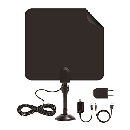 HDTV Antenna,Sobetter 50 Mile Range Amplified with Detachable Amplifier Signal Booster for the Highest Performance with stand