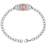 Surgical Steel Medical Alert Bracelet for COUMADIN ID 916 inch wide 9 inch long