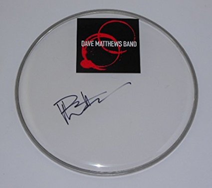 Dave Matthews DMB Crash Into Me Signed Autographed Drum Drumhead Loa