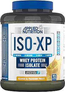 Applied Nutrition ISO XP Whey Isolate - Pure Whey Protein Isolate Powder ISO-XP, ISO Whey Premium with Glutamine and BCAAs (1.8kg - 72 Servings) (Mango & Passion Fruit)