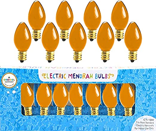 Hanukah: Electric Menorah: Replacement Bulbs, Orange