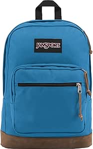 JanSport Right Pack Backpack - Durable Daypack with Padded 15" Laptop Sleeve, Spacious Main Compartment & Integrated Water Bottle Pocket - Blue Jay