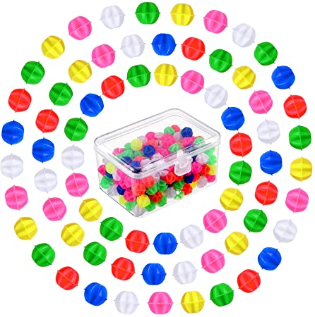 324 Pieces Bicycle Wheel Spokes Bead Assorted Colors Bike Wheel Beads Plastic Clip Spoke Bead Decoration with a Plastic Box