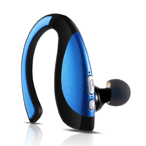 Bluetooth Headset Grandbeing Wireless Bluetooth Headphone Earbuds  Sweatproof Voice Command Headset for iPhone 6s Samsung HTC etc Black Blue