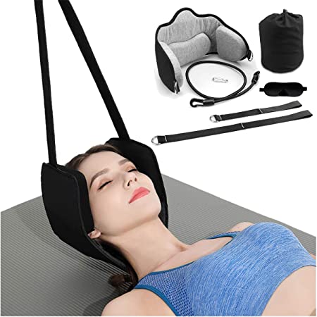 Hammock for Neck Pain Relief - Portable Head Hammock Help to Reduce Neck, Shoulder and Headache Pain, Enjoy a Maximum Relaxation at Home or Office