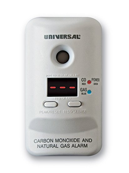 Universal Security Instruments MCND401 M Series Plug-In Carbon Monoxide and Natural Gas Alarm with 9-Volt Battery Backup