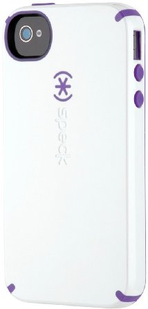 Speck Products CandyShell Glossy Case for iPhone 4/4S - 1 Pack - Carrying Case  - White/Aubergine