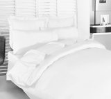 Cotton Queen Duvet-Cover-Set White - Premium Quality Combed Cotton Long Staple Fiber - Breathable Cozy and Comfortable - Hotel Quality Exceptionally Durable - By Utopia Bedding Queen White