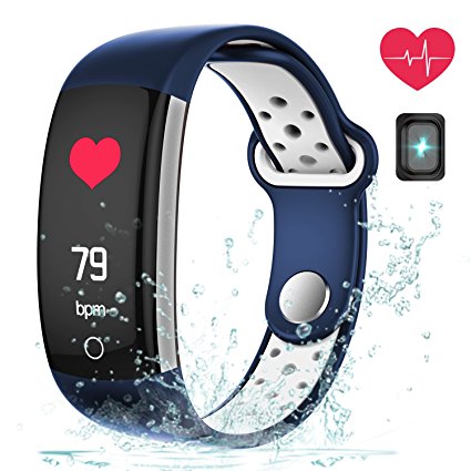 Fitness Tracker, Coredy Heart Rate Monitor Activity Tracker with Swimming IP68 Waterproof/Bluetooth 4.0/Pedometer/Long Battery Life/Sleep Monitor/Alarm Clock/Calorie Counter/Touch Screen/Sedentary Reminder for Android and iOS