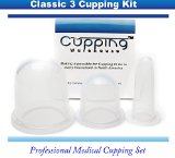 Classic 3 - Professional Medical Silicone Cupping Therapy Set with Free Online Membership with Demonstrations Videos and Tutorials for Beauty and Pain Relief Cupping Set by Cupping Warehouse TM