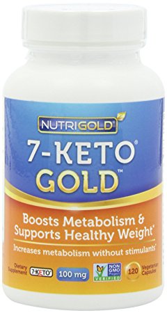 Nutrigold 7-Keto Gold (Clinically-Proven 7-Keto) Capsules, 100 mg, 120 Count