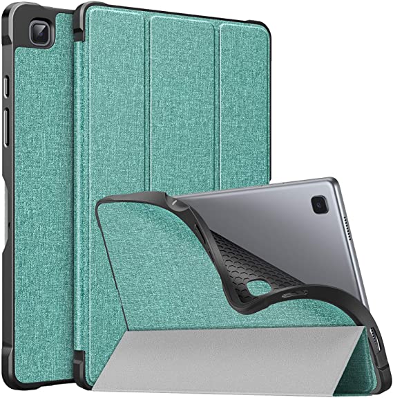 MoKo Case Fits Samsung Galaxy Tab A7 10.4 Inch 2020 Model (SM-T500/505/507), Lightweight Slim PU Tablet Case Shockproof TPU Back Shell Trifold Stand Cover with Auto Wake/Sleep, Green