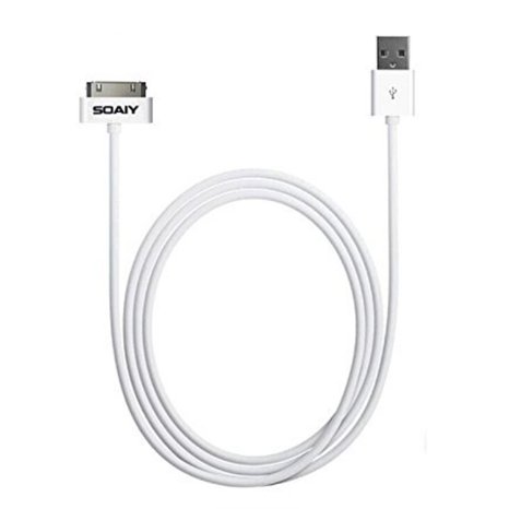 Soaiy- 2m65 ft Apple Certified MFI Extra Long 30 Pin USB 20 Syncdata Charging Charger Cable Connector to USB Cord for Iphone 4s Iphone 4 Iphone 3gsipad Ipad 2 Ipad 3ipod Touch 4thiphone 4 Iphone 4s Iphone 3g Iphone 3gsipad Ipad 2 Ipad 3rdipod Touch 4th Ipod Nano 6th 65Feet White
