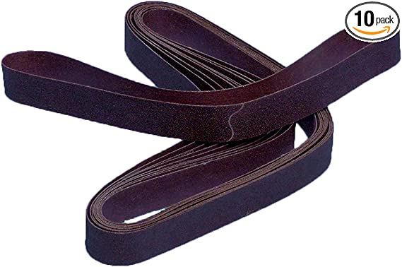 Sungold Abrasives 038070 1" X 30" 100 Grit Sanding Belt X -Weight Cloth Premium Industrial Aluminum Oxide, 10 Belts/Pack