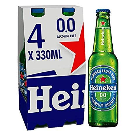 Heineken 0.0 Alcohol Free Beer 4 x 330ml Bottles (1)
