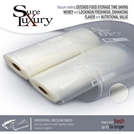 Vacuum Sealer Bags QTY 2 11"x 50' Food Saver Vacuum Sealer Rolls Commercial Grade