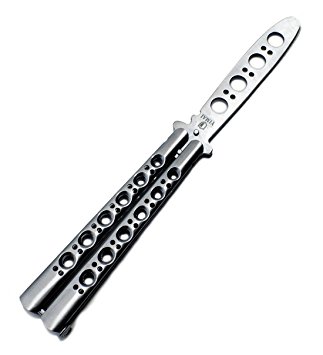 Yimai Rivet Bearing Maintenance-free 404C Stainless Steel Balisong Trainer Butterfly Knife With Pouch
