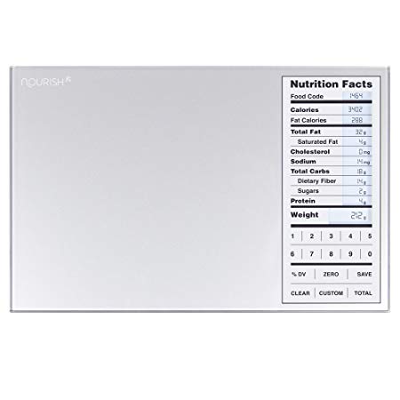 Greater Goods Nourish Digital Kitchen Food Scale and Portions Nutritional Facts Display