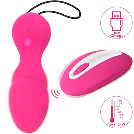 ZEMALIA Kay Warming Bullet Vibrator with Vibrating Remote Control, Waterproof Wireless Female Love Egg Vibrator, Stimulating Strong in G-Spot and Clitoris