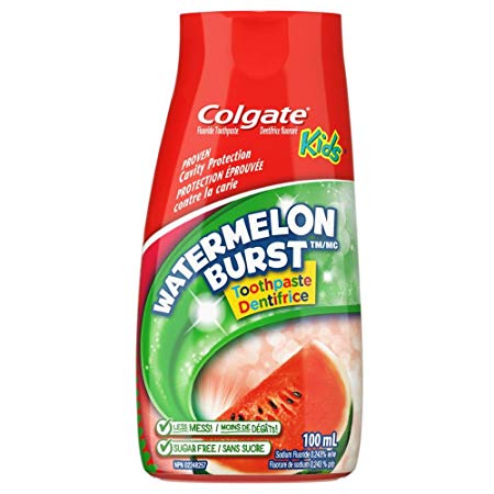 Colgate Liquid Gel 2-in-1 Kids Toothpaste and Mouthwash, Watermelon, 100 Milliliters (Colours Vary)