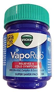 Vicks Vaporub, Provides Cough Relief for the Feeling of Freer Breathing with Its Powerful, Medicated Vapors That Begin to Work Quickly. 50 Gram by Vicks