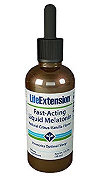 Life Extension Liquid Melatonin Liquid, Natural Citrus-Vanilla, 2 Fluid Ounce