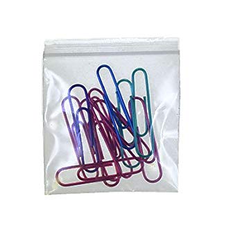 uGems 3" X 3" 6 mil Heavy-Duty Puncture Resistant Clear Reclosable Resealable Zipper Bags, 100