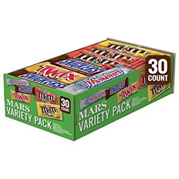 MARS Chocolate Full Size Candy Bars Variety Pack 53.68-Ounce 30-Count Box