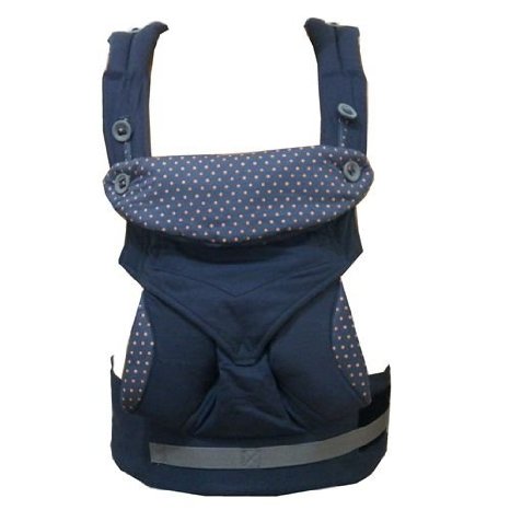 Katyland Baby and Child Carrier 4 Ergonomic Carry Position 360 with Sleeping Hood 100% Organic Cotton Blue