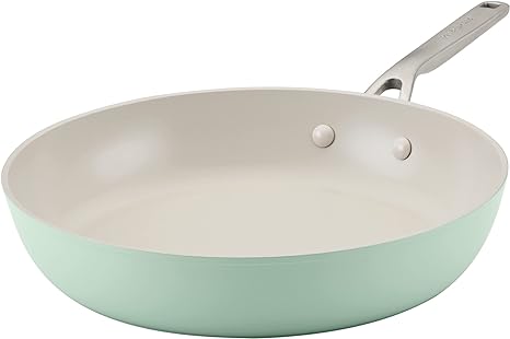 KitchenAid Hard Anodized Ceramic Nonstick Frying Pan/Skillet, 12.25 Inch, Pistachio