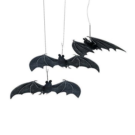 Fun Express Halloween Hanging Bats - 3 Pieces