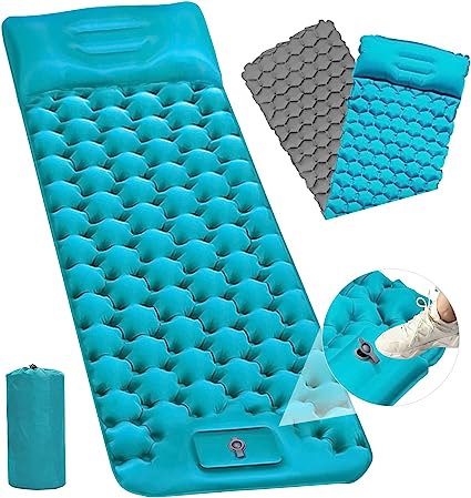 Sleeping Pad for Camping,Self Inflating Sleeping Pad with Pillow,Built-in Inflatable Pump,Ultralight Air Camping Mat,Portable Thick Waterproof Sleeping Mat, for Hiking Travel