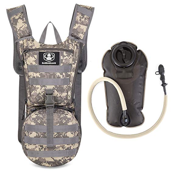 Barbarians Tactical Hydration Pack Water Backpack with 3L Bladder, Lightweight Military Molle Backpack