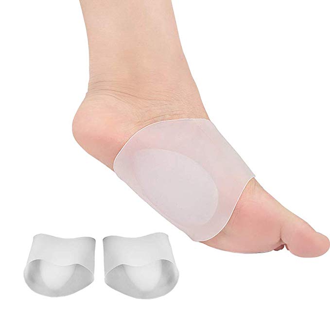 Arch Support Shoe Inserts,Arch Support Gel Pads for Plantar Fasciitis, Flat Feet, High or Fallen Arches. Reduce Foot & Heel Pain Relief Shoe Pads (Transparent  )