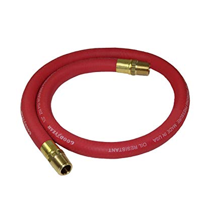 Goodyear 3' x 1/2" Rubber Whip Hose 250 Psi