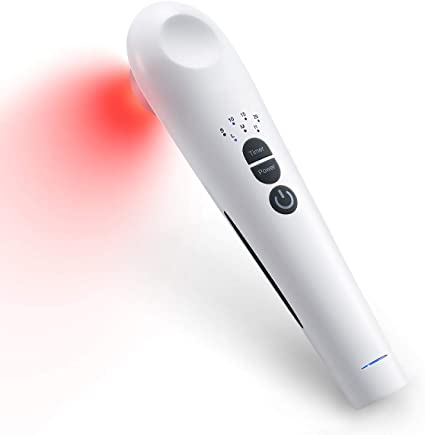 Red Light Pain Relief Therapy Device, Cold Laser Low Intensity Acupuncture Infrared Light for Knee, Shoulder, Back, Joint & Muscle Reliever, 3 Power Mode/ 4 Timer for Human and Animal