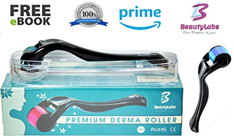Premium Derma Roller Kit | 540 0.5mm Titanium Needles – Home Use Skin Care Facial Tool   Travel Case |Free E-Book Included|